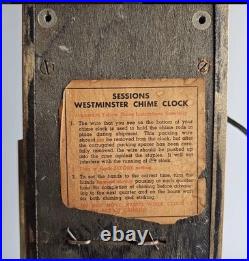 Sessions Westminster Chime Walnut Mantel Clock Mid Century Modern Working Sessions Westminster Chime Walnut Mantel Clock Mid Century Modern Working