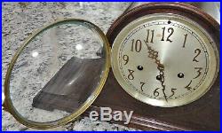 Seth Thomas #74 Mantel Clock 113 Movement Westminster Chime Vtg Antique RUNS