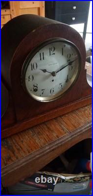 Seth Thomas 8 Day Mantle Clock withChime Key Winding Camelback Excellent