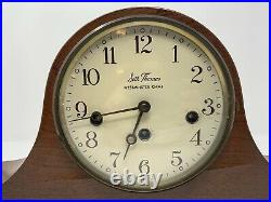 Seth Thomas 8 Day Woodbury Westminster Chime Mahogany 1302 Mantel Clock AS IS