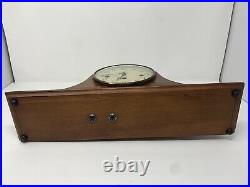 Seth Thomas 8 Day Woodbury Westminster Chime Mahogany 1302 Mantel Clock AS IS