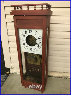 Seth Thomas Electric Self Winding Regulator Clock w Westminster Bell Movement