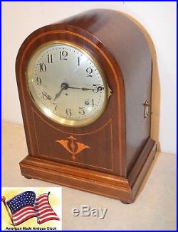 Seth Thomas Fully Restored Antique Westminster Chime Clock 61-1921 In Mahogany