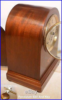 Seth Thomas Fully Restored Antique Westminster Chime Clock 61-1921 In Mahogany