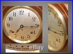 Seth Thomas Fully Restored Antique Westminster Chime Clock 61-1921 In Mahogany