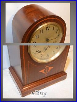 Seth Thomas Fully Restored Antique Westminster Chime Clock 61-1921 In Mahogany