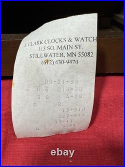 Seth Thomas Legacy 1303 E724-001 Westminster Chime Mantle Clock 8 Day 3 Hole