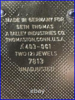 Seth Thomas Legacy 1303 E724-001 Westminster Chime Mantle Clock 8 Day 3 Hole