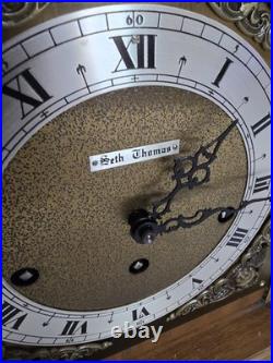 Seth Thomas Legacy IV 4 A403-000 8 Day Mantle Table Clock with Key 2 Jewels