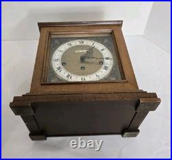 Seth Thomas Legacy IV 4 A403-000 8 Day Mantle Table Clock with Key 2 Jewels