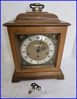 Seth Thomas Legacy IV 4 A403-000 8 Day Mantle Table Clock with Key 2 Jewels