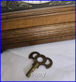 Seth Thomas Legacy IV 4 A403-000 8 Day Mantle Table Clock with Key 2 Jewels