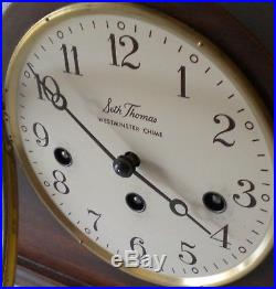 Seth Thomas Mantel Clock Woodbury #1302A Westminster Chime