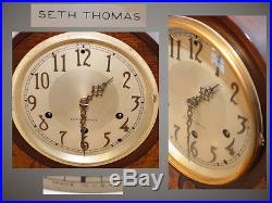 Seth Thomas Restored Chime No. 60 1936 Antique Westminster Clock In Mahogany