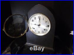 Seth Thomas SONORA Chime Mantle Clock Westminster Mahogany runs, see video
