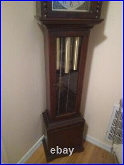 Seth Thomas Tempus Fugit Grandfather Clock 7' Weight Driven Westminster Chime