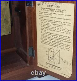 Seth Thomas U. S. A Westminster Chime 8 Day Bracket Clock Working + Pendulum & Key