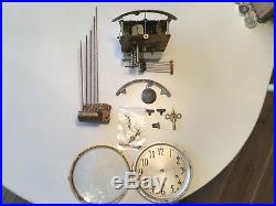 Seth Thomas Westminster Chime Clock Movement No. 124, Dial, Hands, Pendulum
