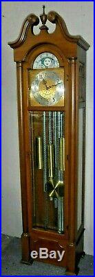 Seth Thomas Westminster Chime Tall Case Clock Tubular 5 Tube Grandfather Working