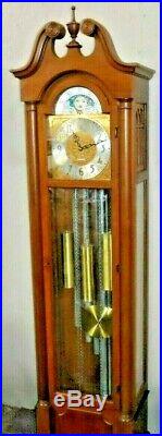 Seth Thomas Westminster Chime Tall Case Clock Tubular 5 Tube Grandfather Working