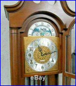 Seth Thomas Westminster Chime Tall Case Clock Tubular 5 Tube Grandfather Working