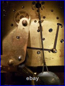 Seth Thomas Westminster Mantel Chime 91 Tambour Clock. Works great. No Key
