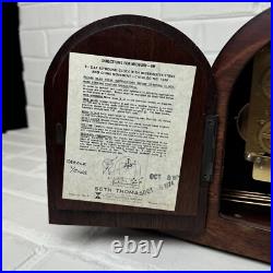 Seth Thomas Westminster Mantel Chime Clock with Orig Key & Box Vintage Working