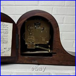 Seth Thomas Westminster Mantel Chime Clock with Orig Key & Box Vintage Working