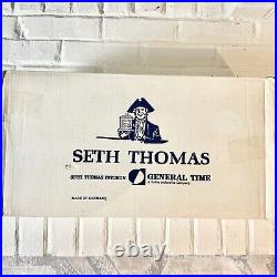 Seth Thomas Westminster Mantel Chime Clock with Orig Key & Box Vintage Working
