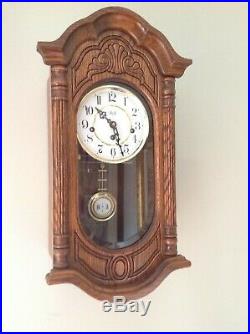 Sligh 0798-1-AB Wall Clock Oak 8 Day Key Wound Hermle Westminster Chime