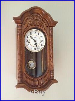 Sligh 0798-1-AB Wall Clock Oak 8 Day Key Wound Hermle Westminster Chime