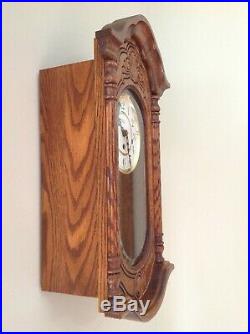 Sligh 0798-1-AB Wall Clock Oak 8 Day Key Wound Hermle Westminster Chime