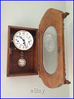 Sligh 0798-1-AB Wall Clock Oak 8 Day Key Wound Hermle Westminster Chime