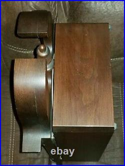 Sligh Carved Wood Wall Clock Westminster Chime Hermle Movement Key Pendulum Nice