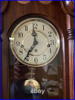 Sligh Chime Wall Clock Franz Hermle Movement made in W. Germany Keeps Exc. Time