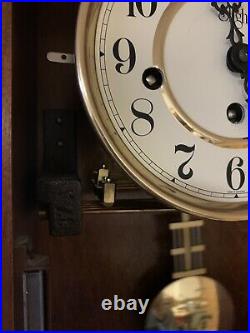 Sligh Chime Wall Clock Franz Hermle Movement made in W. Germany Keeps Exc. Time