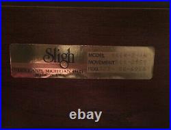 Sligh Grandfather Clock, solid hardwood, English chestnut color, good condition
