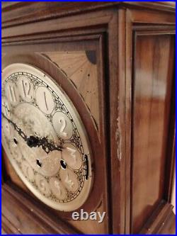 Sligh Mantel Clock Holland Michigan Two Jewel Franz Hermle Triple Chime Germany