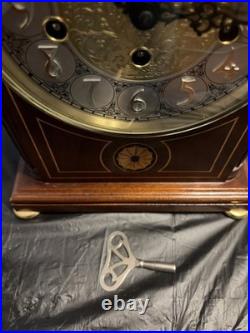 Sligh Mantle Clock w FRANZ HERMLE Two (2) Jewels 340-020 Germany With Key