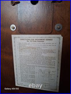 Sligh Mechanical Wall Clock Westminster Chime Wood Case Holland Michigan