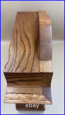 Sligh Oak Tambour Mantel Clock Westminster Chime German Mechanical Movement