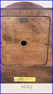 Sligh Oak Tambour Mantel Clock Westminster Chime German Mechanical Movement
