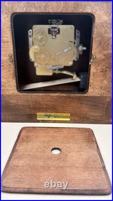Sligh Oak Tambour Mantel Clock Westminster Chime German Mechanical Movement