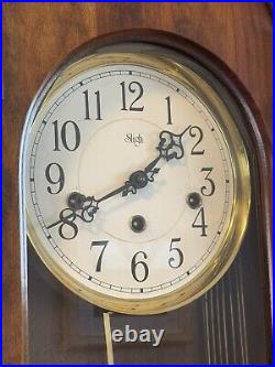 Sligh Quarter Hour Triple Chime Wall Clock Registered In 1989. Restored