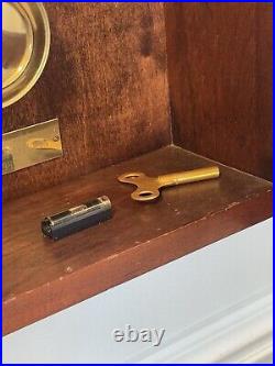 Sligh Quarter Hour Triple Chime Wall Clock Registered In 1989. Restored