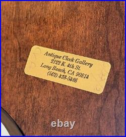 Sligh Quarter Hour Triple Chime Wall Clock Registered In 1989. Restored