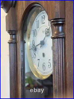Sligh Quarter Hour Triple Chime Wall Clock Registered In 1989. Restored