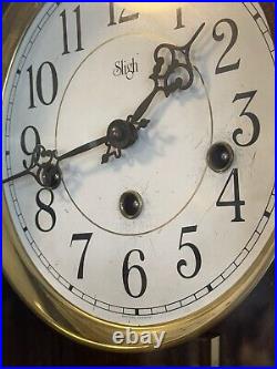 Sligh Quarter Hour Triple Chime Wall Clock Registered In 1989. Restored