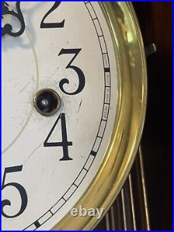 Sligh Quarter Hour Triple Chime Wall Clock Registered In 1989. Restored