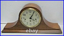 Sligh U. S. A. Tambour Key Wind Westminster Chime Mantel Clock Working Hermle
